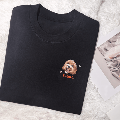 Personalized dog embroidered t-shirt made from 100% cotton