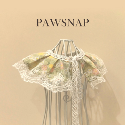 Green Floral Lace Pet Bandana