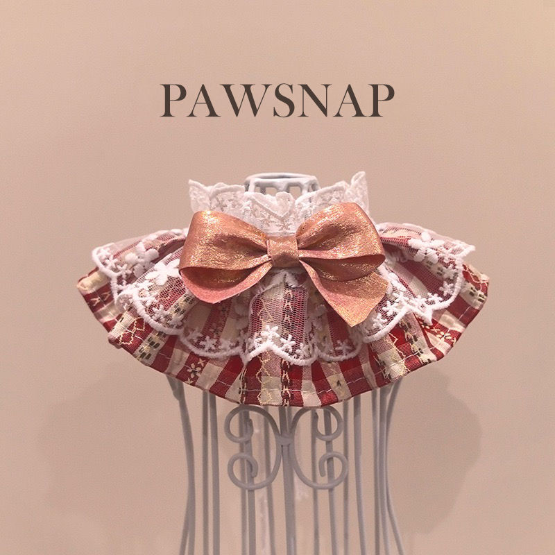 Pink Plaid Lace Pet Bandana