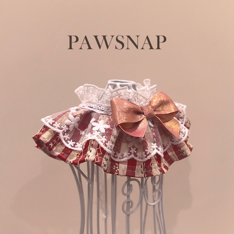 Pink Plaid Lace Pet Bandana