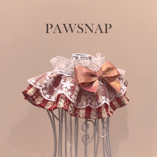 Pink Plaid Lace Pet Bandana